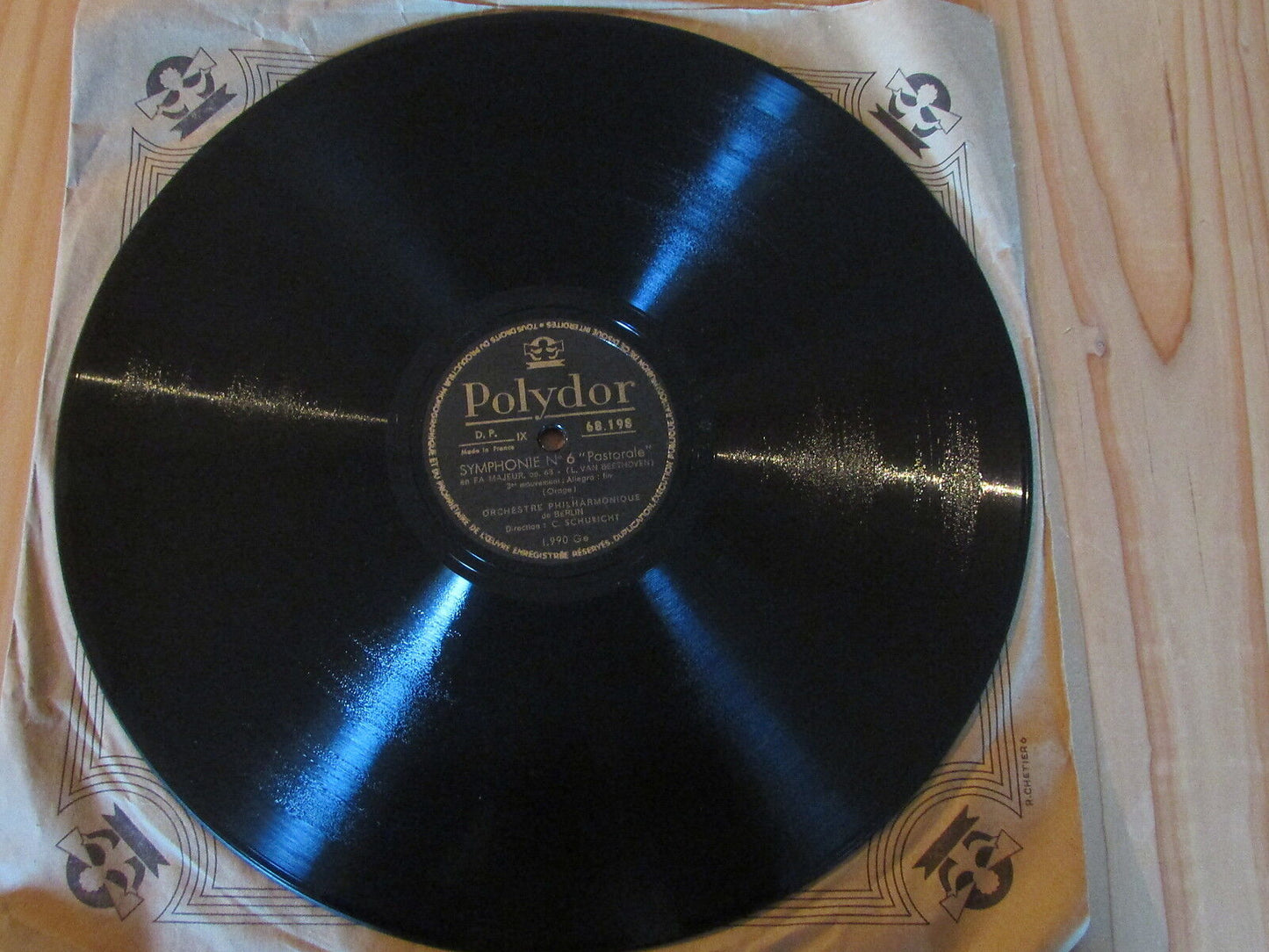 CARL SCHURICHT BEETHOVEN SYMPHONIE N°6 PASTORALE LOT 5 x 78T POLYDOR
