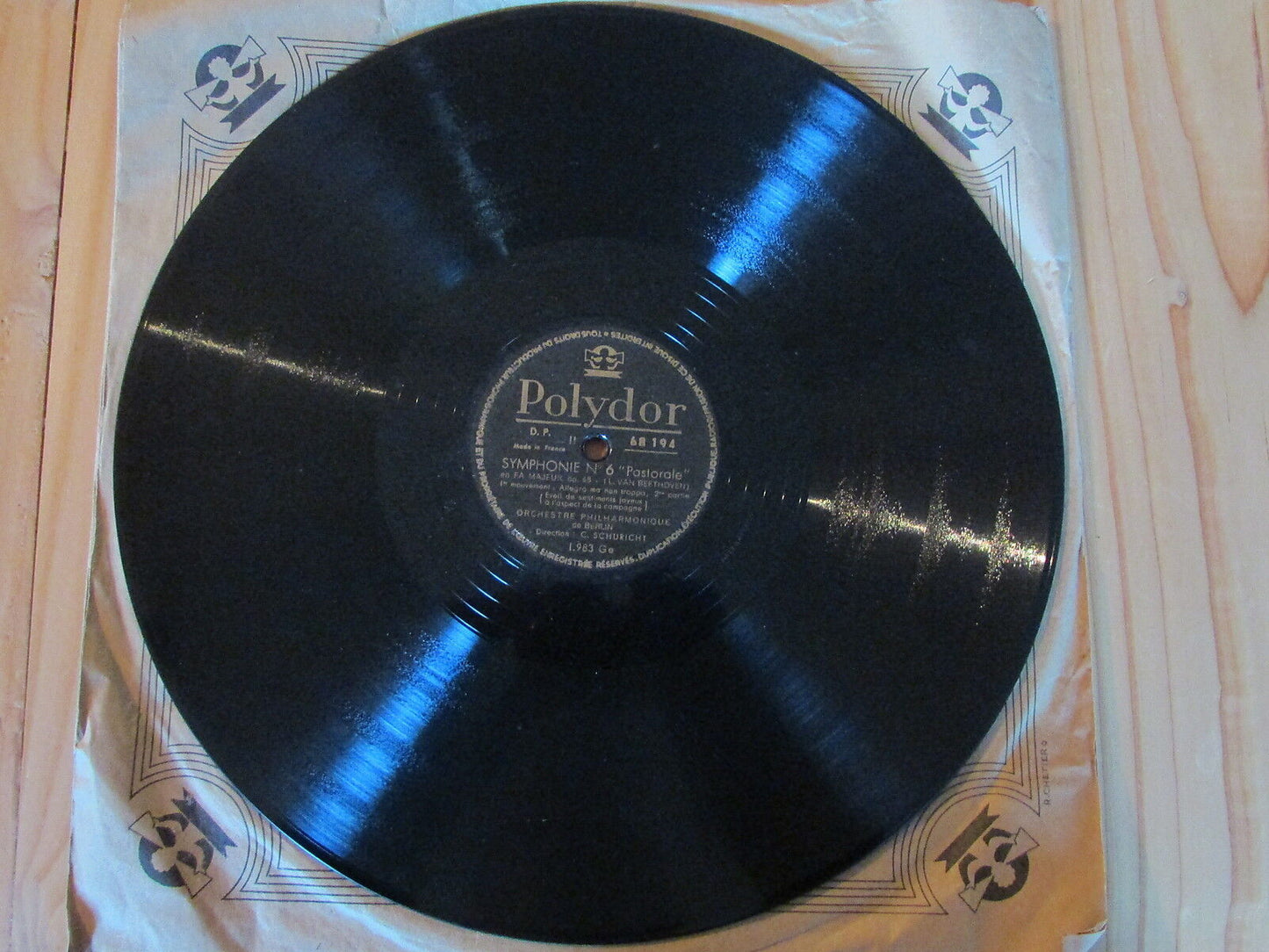 CARL SCHURICHT BEETHOVEN SYMPHONIE N°6 PASTORALE LOT 5 x 78T POLYDOR