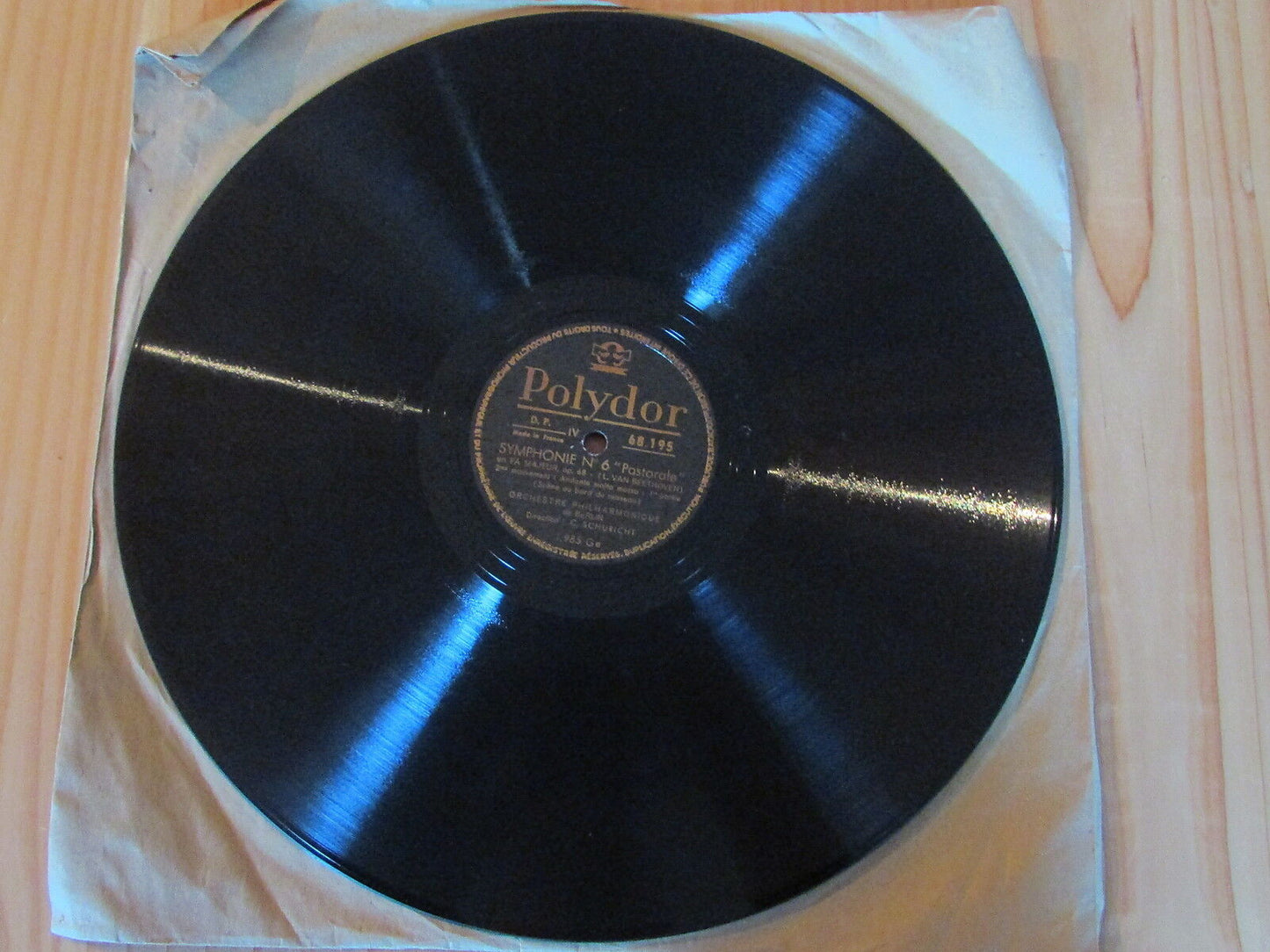 CARL SCHURICHT BEETHOVEN SYMPHONIE N°6 PASTORALE LOT 5 x 78T POLYDOR