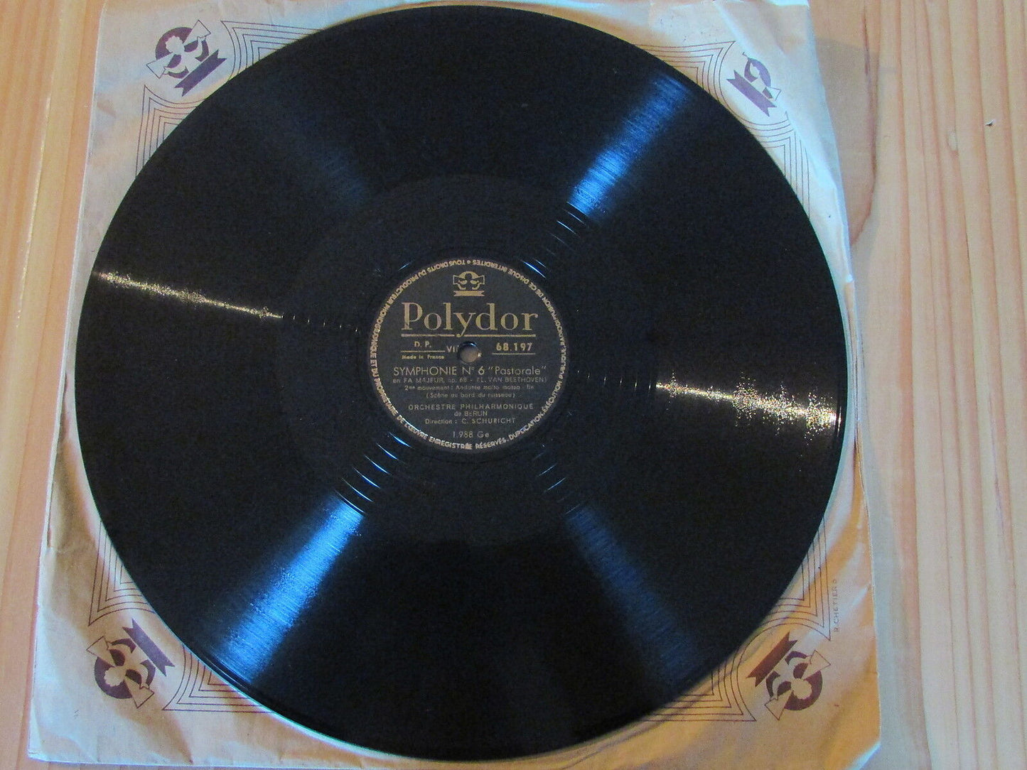 CARL SCHURICHT BEETHOVEN SYMPHONIE N°6 PASTORALE LOT 5 x 78T POLYDOR