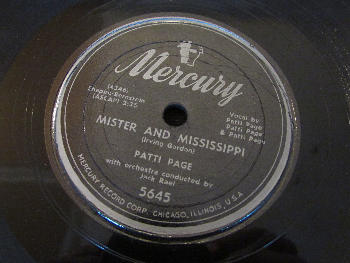 PATTI PAGE MISTER AND MISSISSIPPI / THESE THINGS I OFFER YOU MERCURY 78T