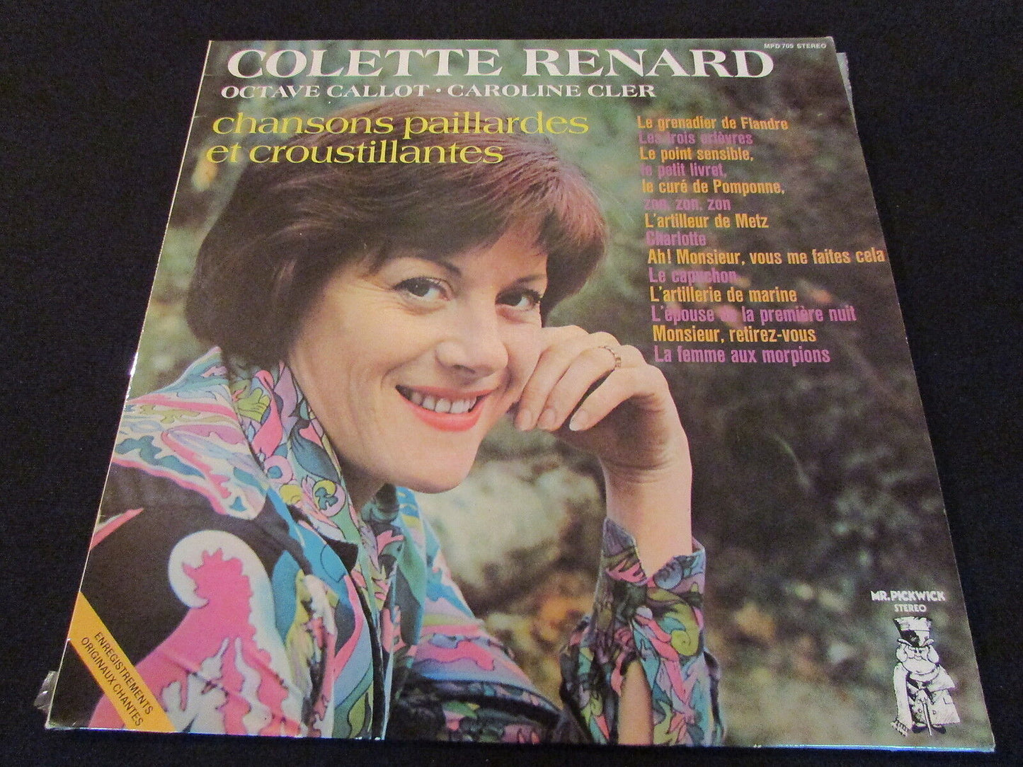 COLETTE RENARD CHANSONS PAILLARDES ET CROUSTILLANTES MPD 705 LP 33T 12"