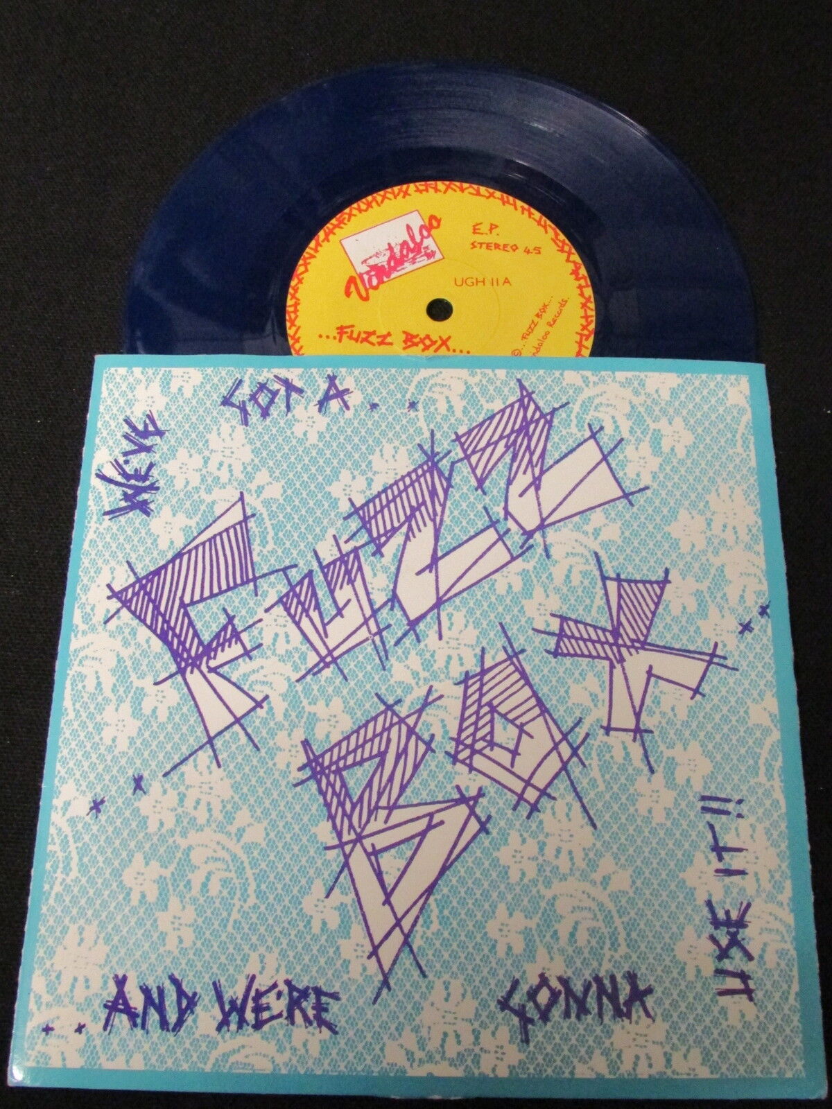 FUZZ BOX SP 45T 7" X X SEX DO I WANT TO ? 1986 VINDALOO RECORDS BLUE