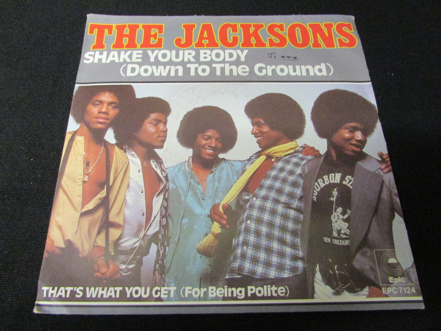 THE JACKSONS SP 45T 7" SHAKE YOUR BODY (DOWN TO THE GROUND) 1979