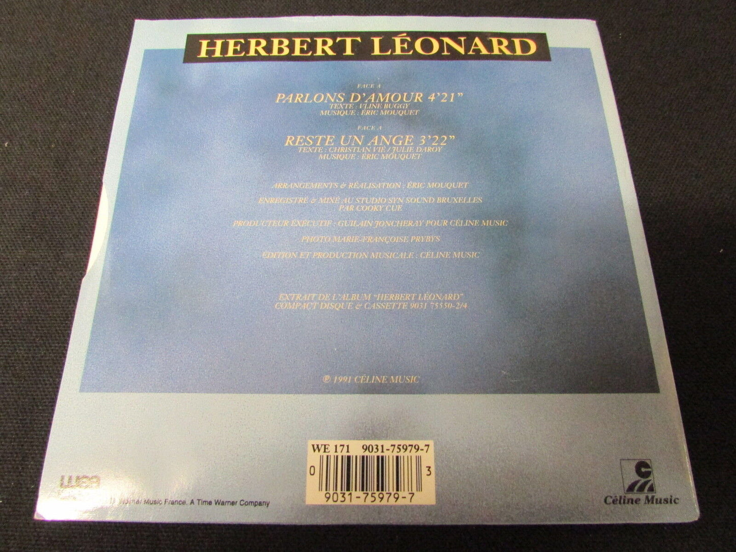 HERBERT LEONARD SP 45T 7" PARLONS D'AMOUR 1991