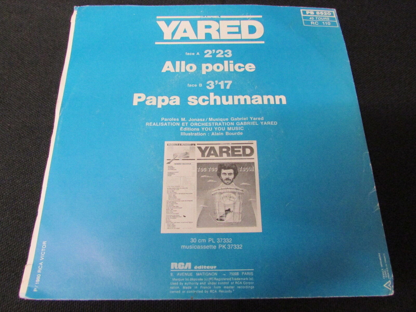 GABRIEL YARED SP 45T 7" ALLO POLICE 1980
