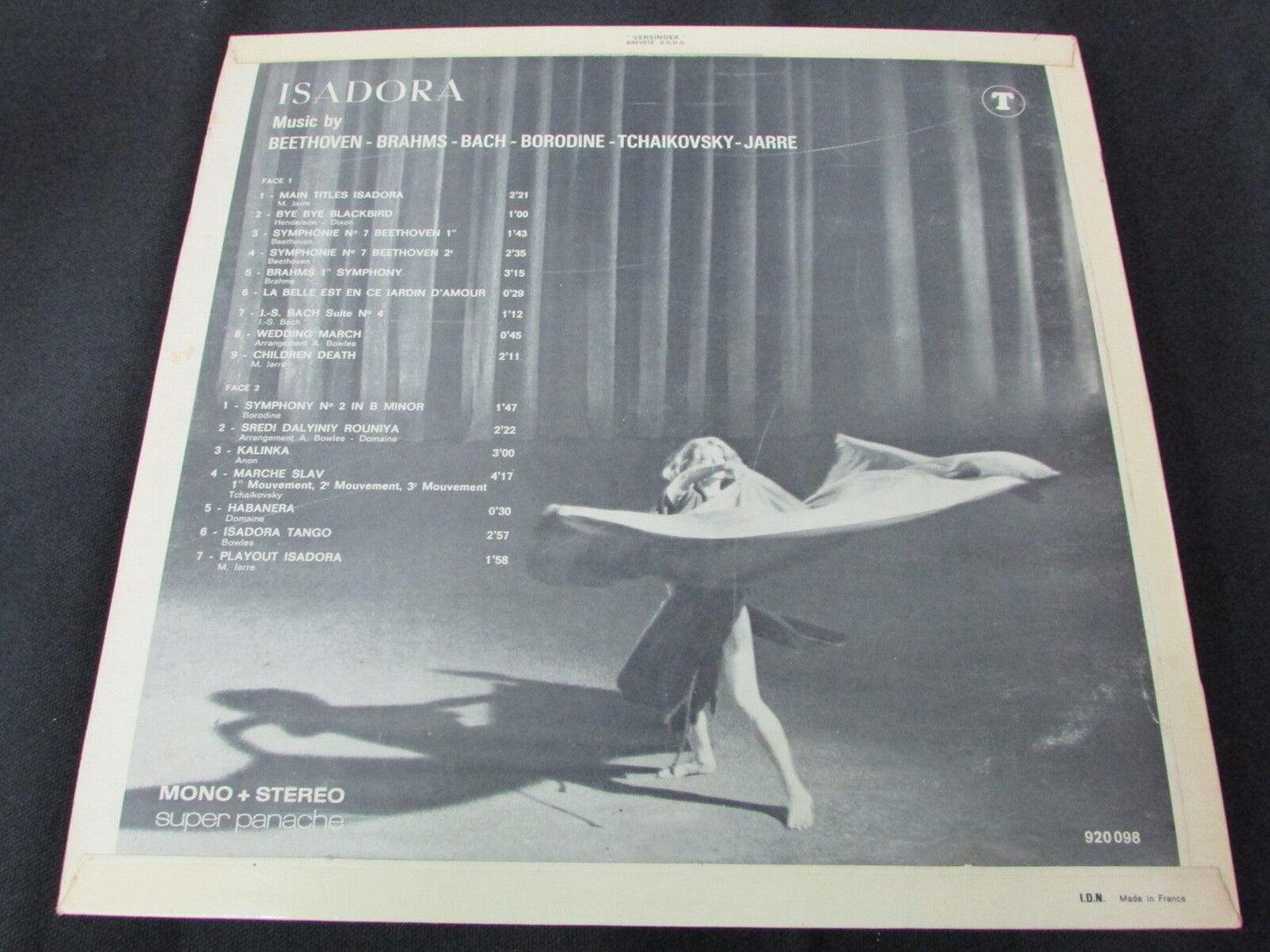 ISADORA MAURICE JARRE LP 33T 12" FRENCH BARCLAY 920098