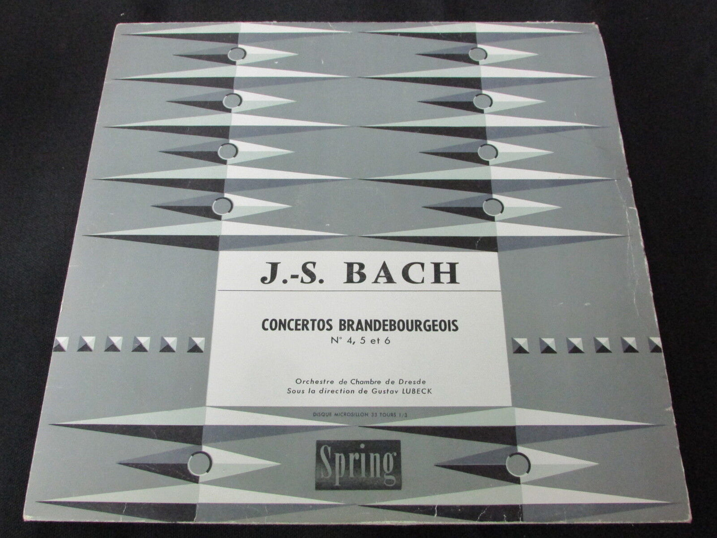 GUSTAV LUBECK BACH CONCERTOS BRANDEBOURGEOIS LP 33T 12" SPRING RARE