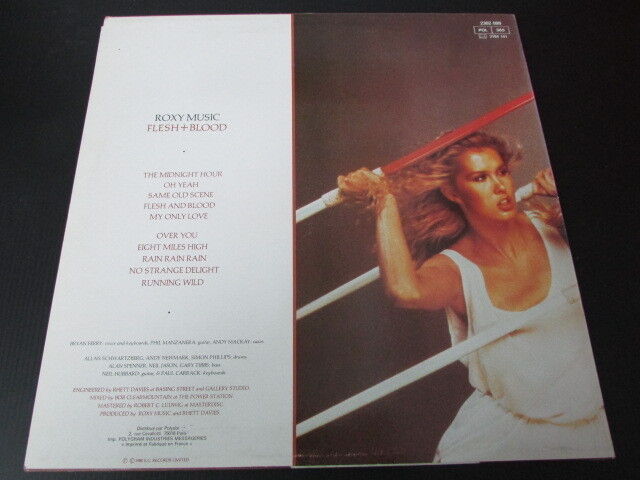 ROXY MUSIC FLESH + BLOOD LP 33T 12" BLACK / WHITE LABEL ! 1980