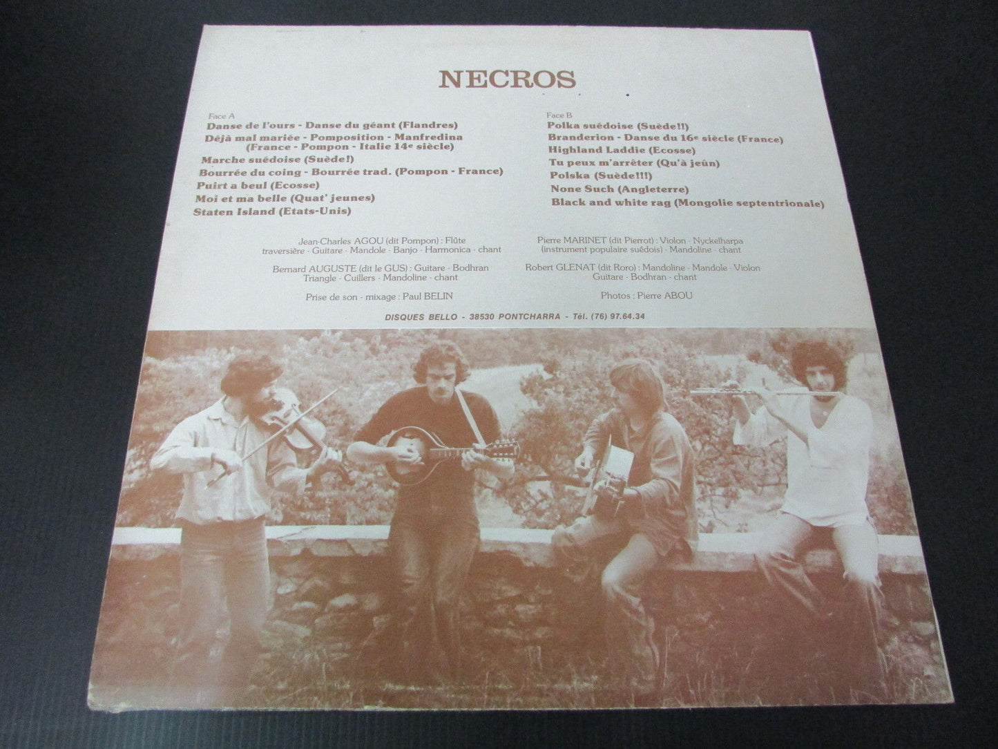 NECROS LP 33T 12" BELLO DISQUES B4-623 FRANCE