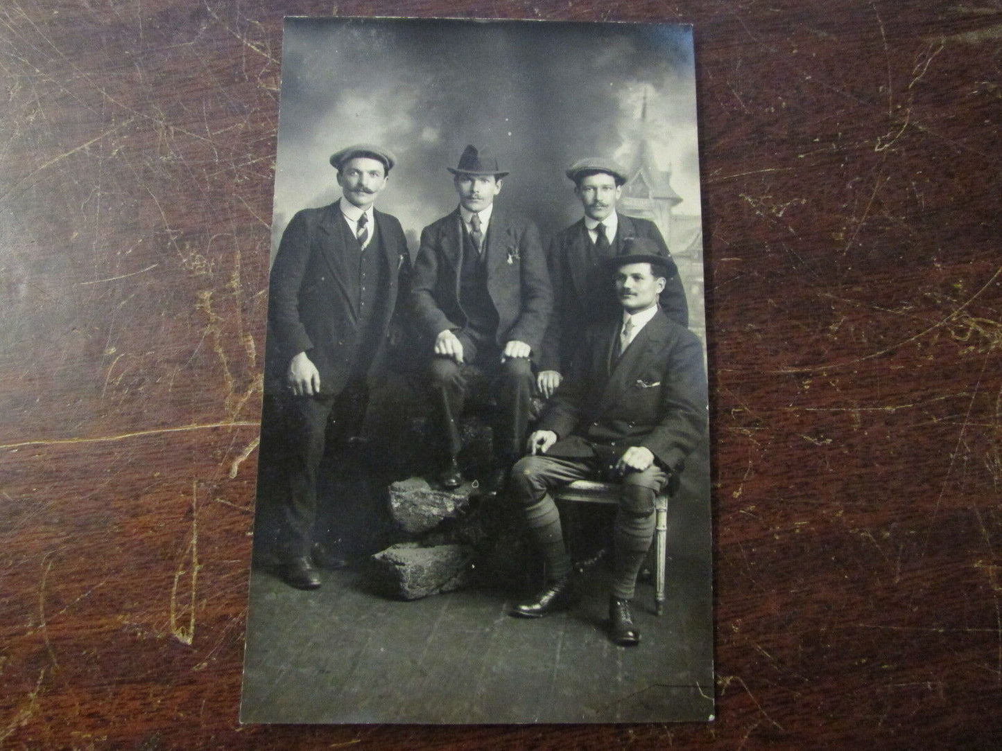 PHOTO ANCIENNE VINTAGE MEN GROUP CIRCA 1920/1930