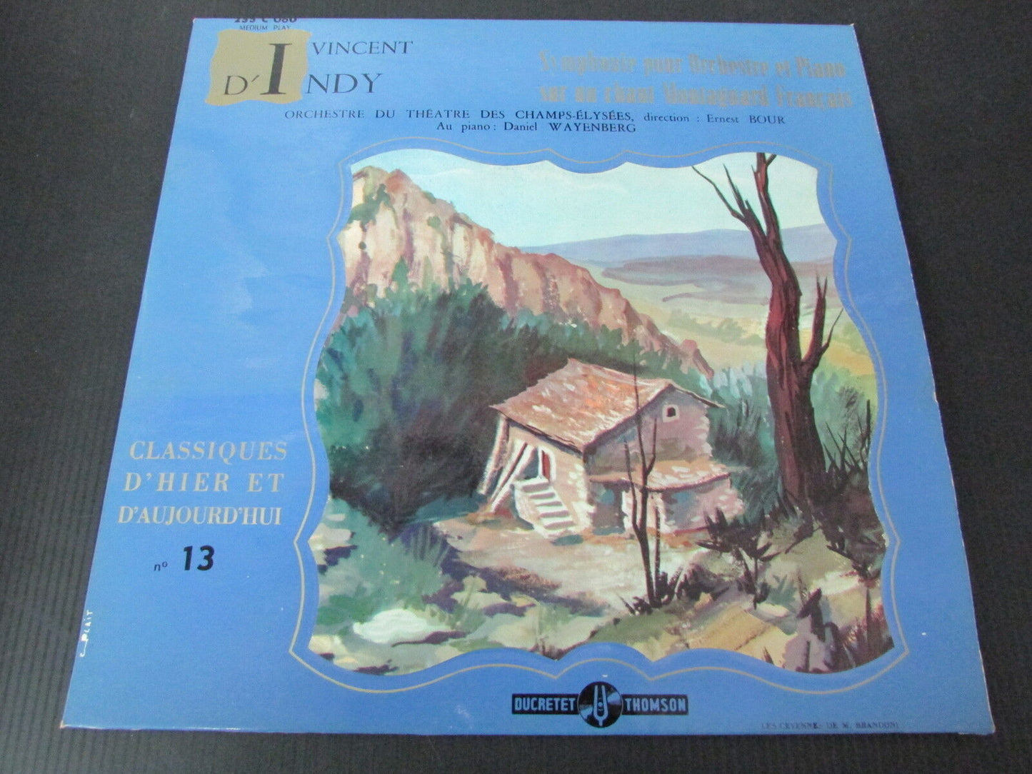 VINCENT D'INDY SYMPHONIE POUR ORCHESTRE ET PIANO LP 33T 10"