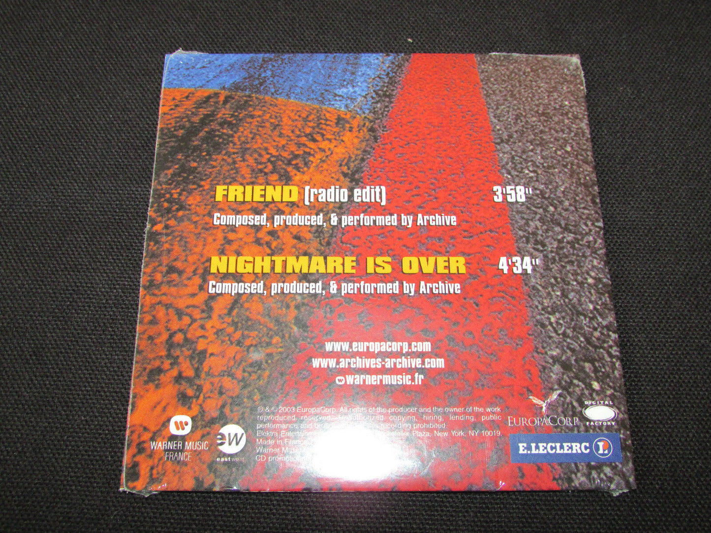 ARCHIVE RARE CD SINGLE PROMO FRIEND 2003 NEUF