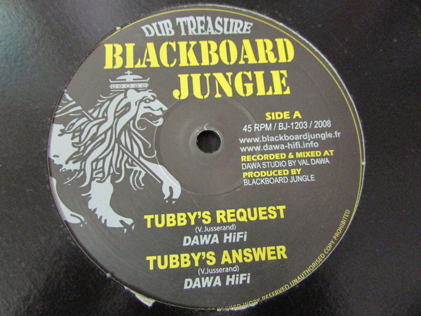 BLACKBOARD JUNGLE DAWA HIFI DUB TREASURE MAXI 45T 12"