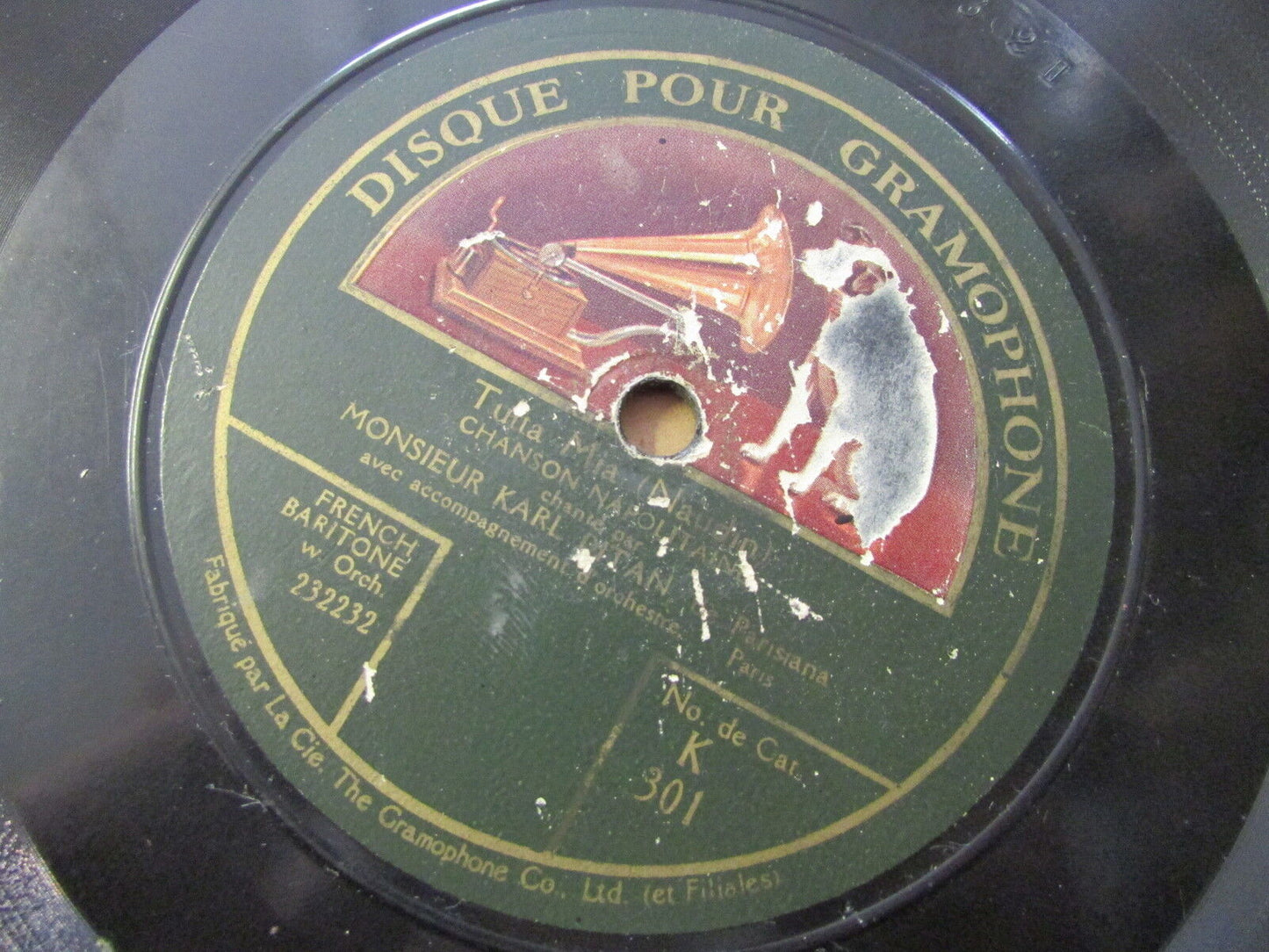 KARL DITAN de Parisiana 78T GRAMOPHONE 232233