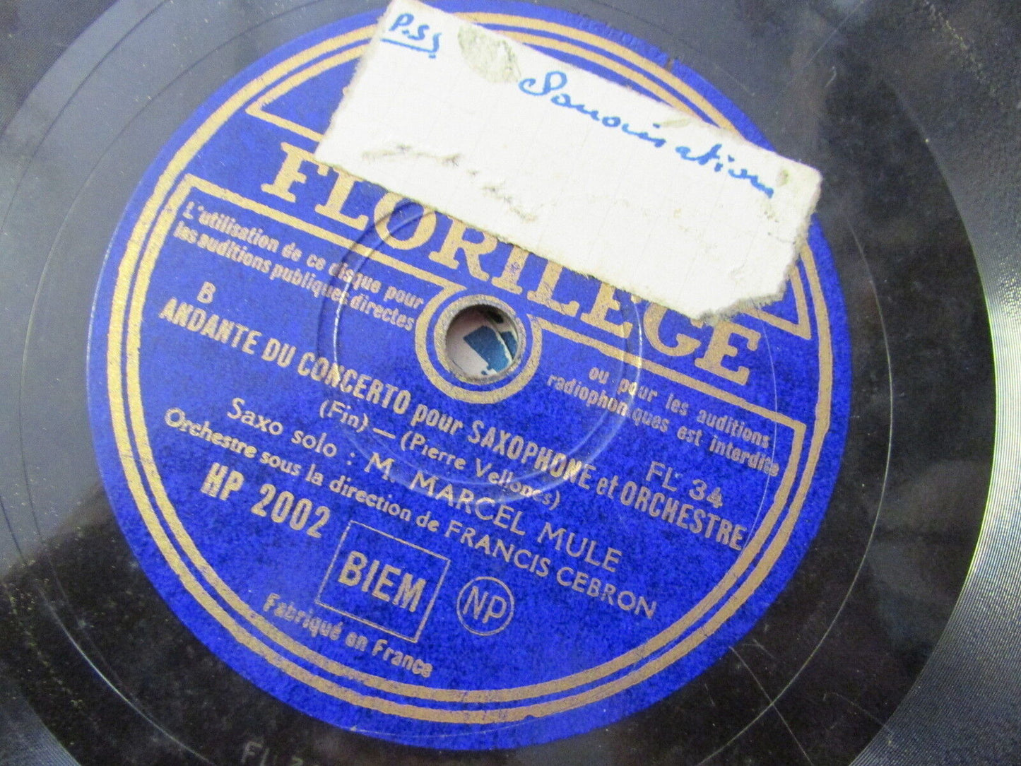 MARCEL MULE SAXO SOLO FLORILEGE HP 2002 78T