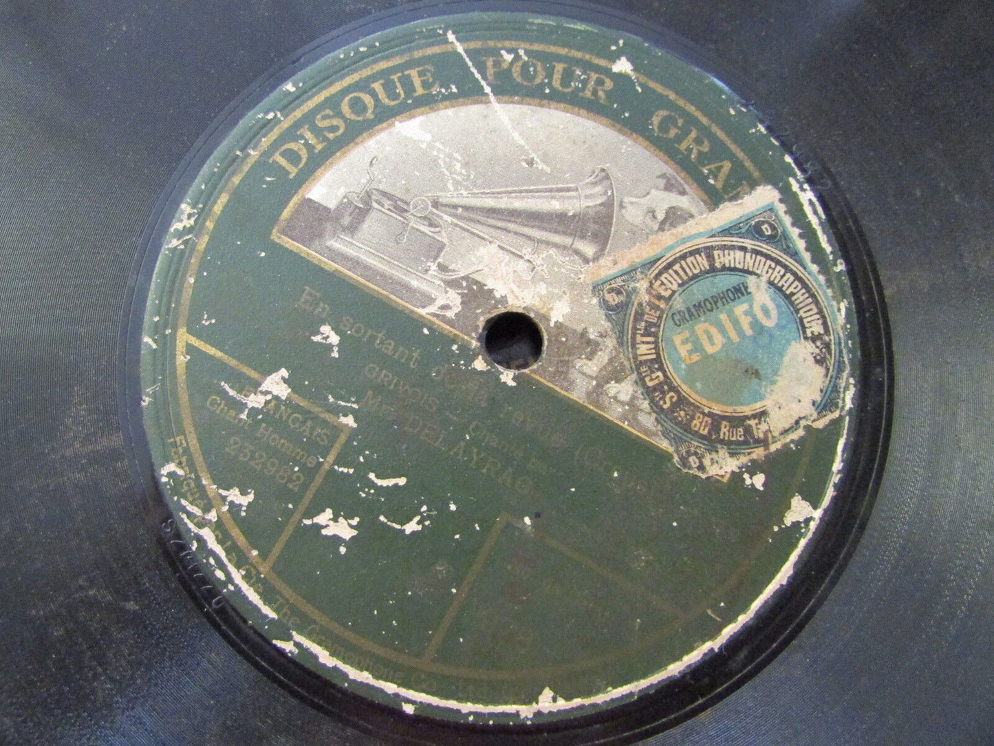 Mr DELAYRAC GRIVOIS GRAMOPHONE 78T