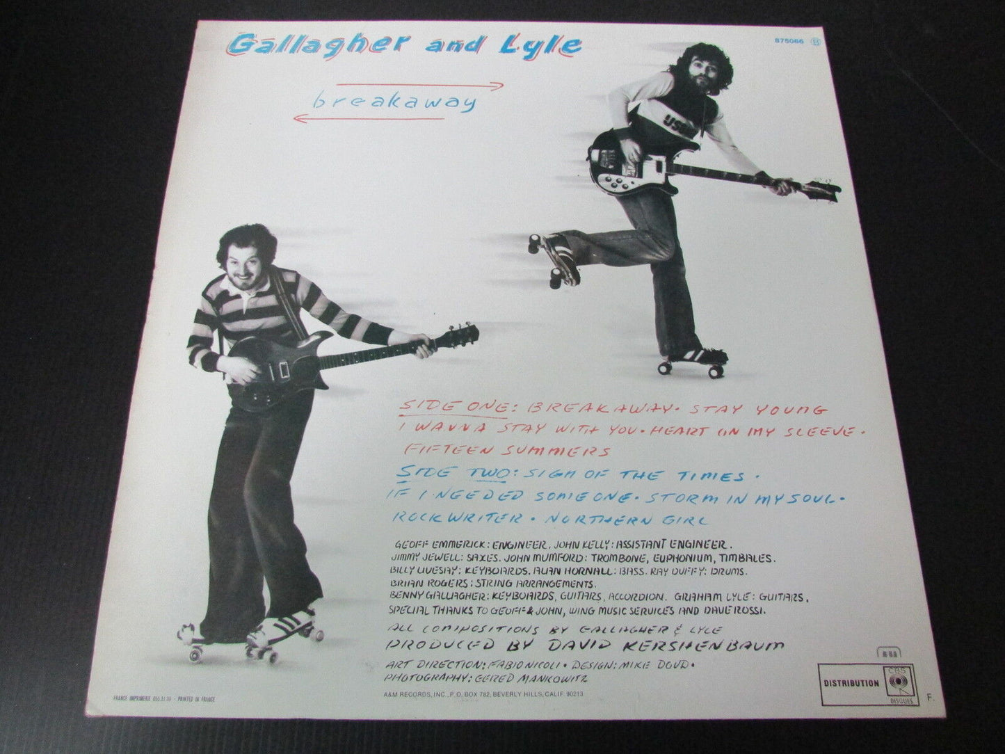 GALLAGHER AND LYLE A&M RECORDS LOT DE 2 LP 33T 12"