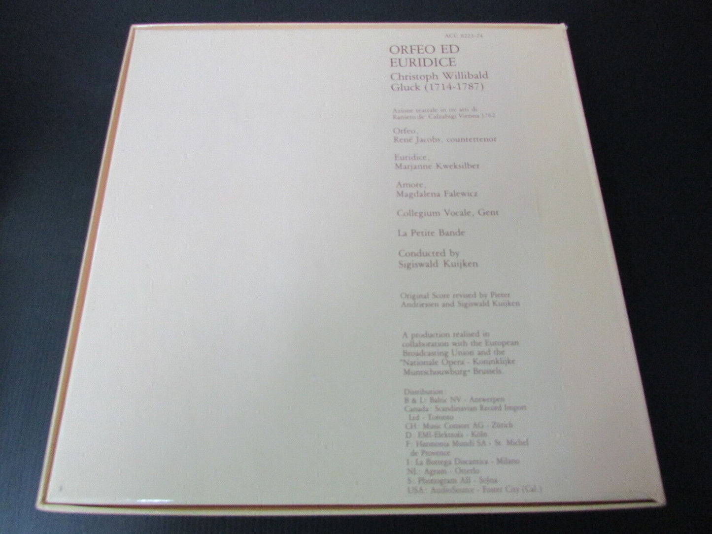 ORFEO ED EURIDICE   ACCENT   BOX 2 x LP 33T 12"