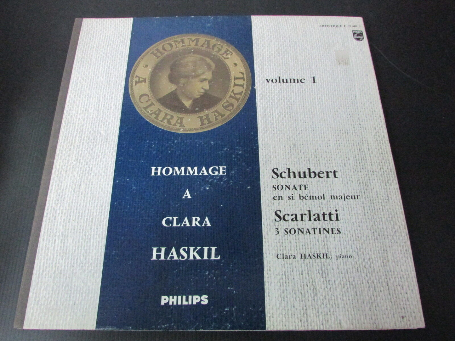 HOMMAGE A CLARA HASKIL SCHUBERT SCARLATTI PHILIPS 02087 LP 33T 12"