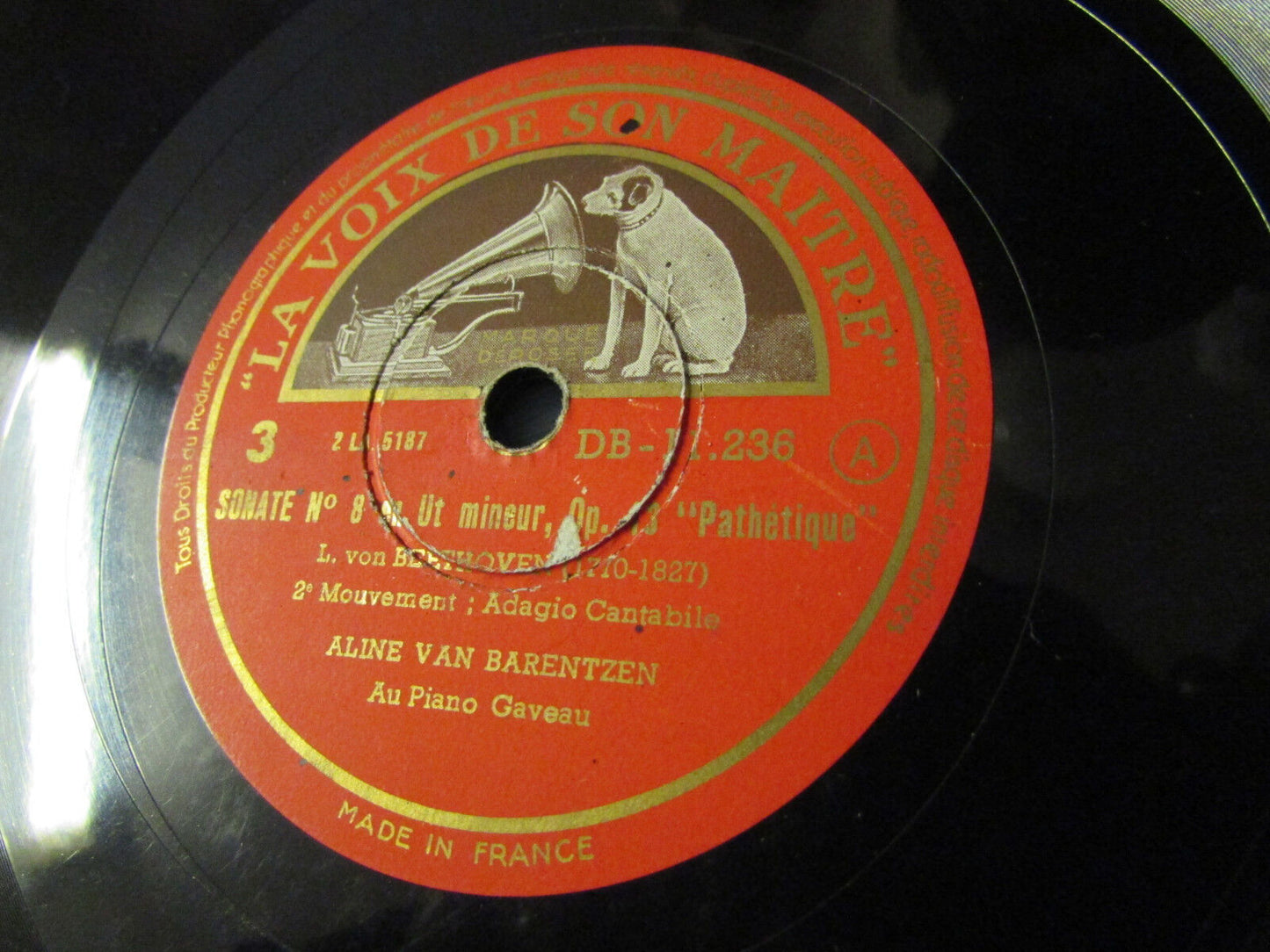 ALINE VAN BARENTZEN LOT 2 x 78T LA VOIX DE SON MAITRE