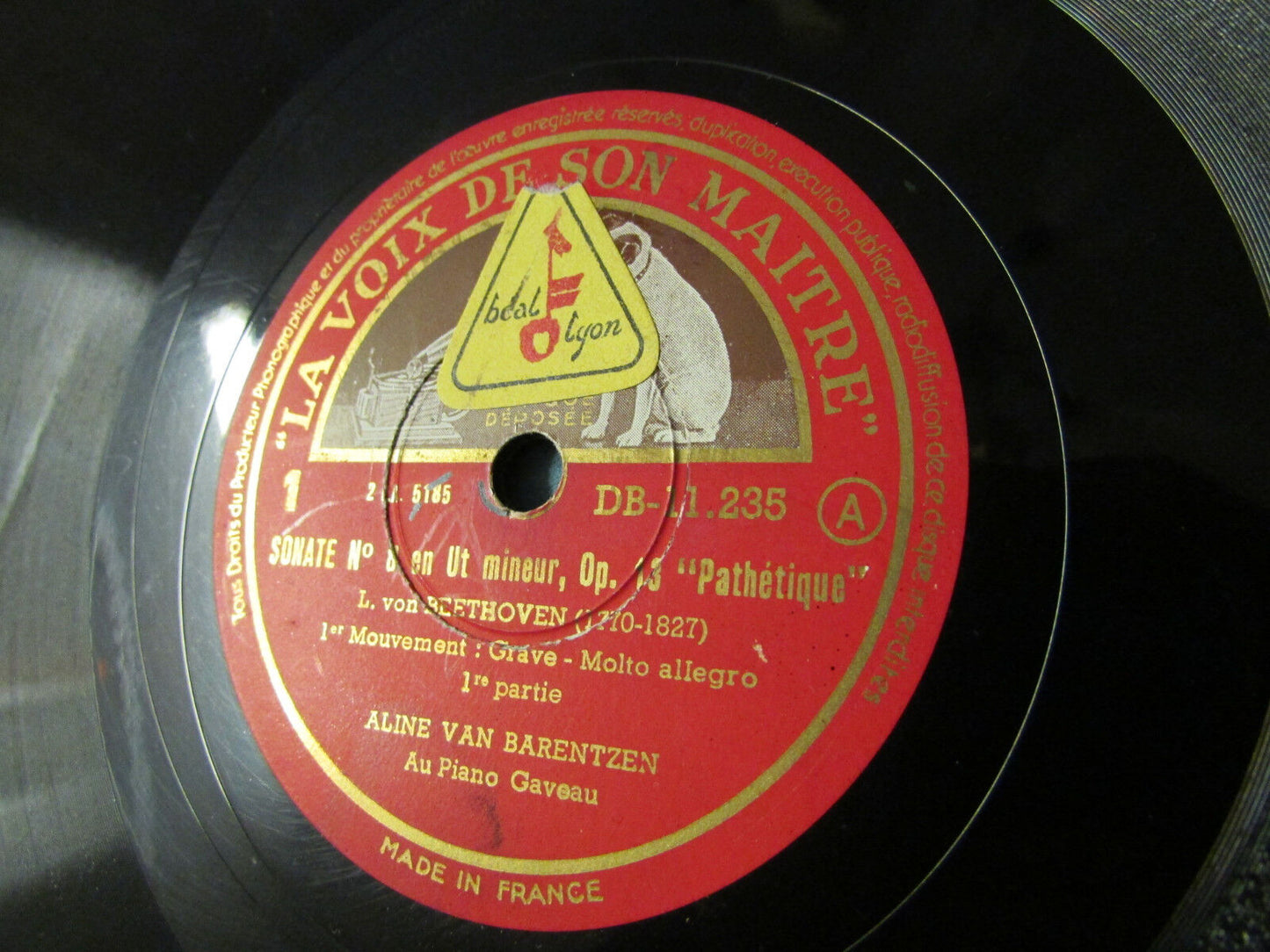 ALINE VAN BARENTZEN LOT 2 x 78T LA VOIX DE SON MAITRE