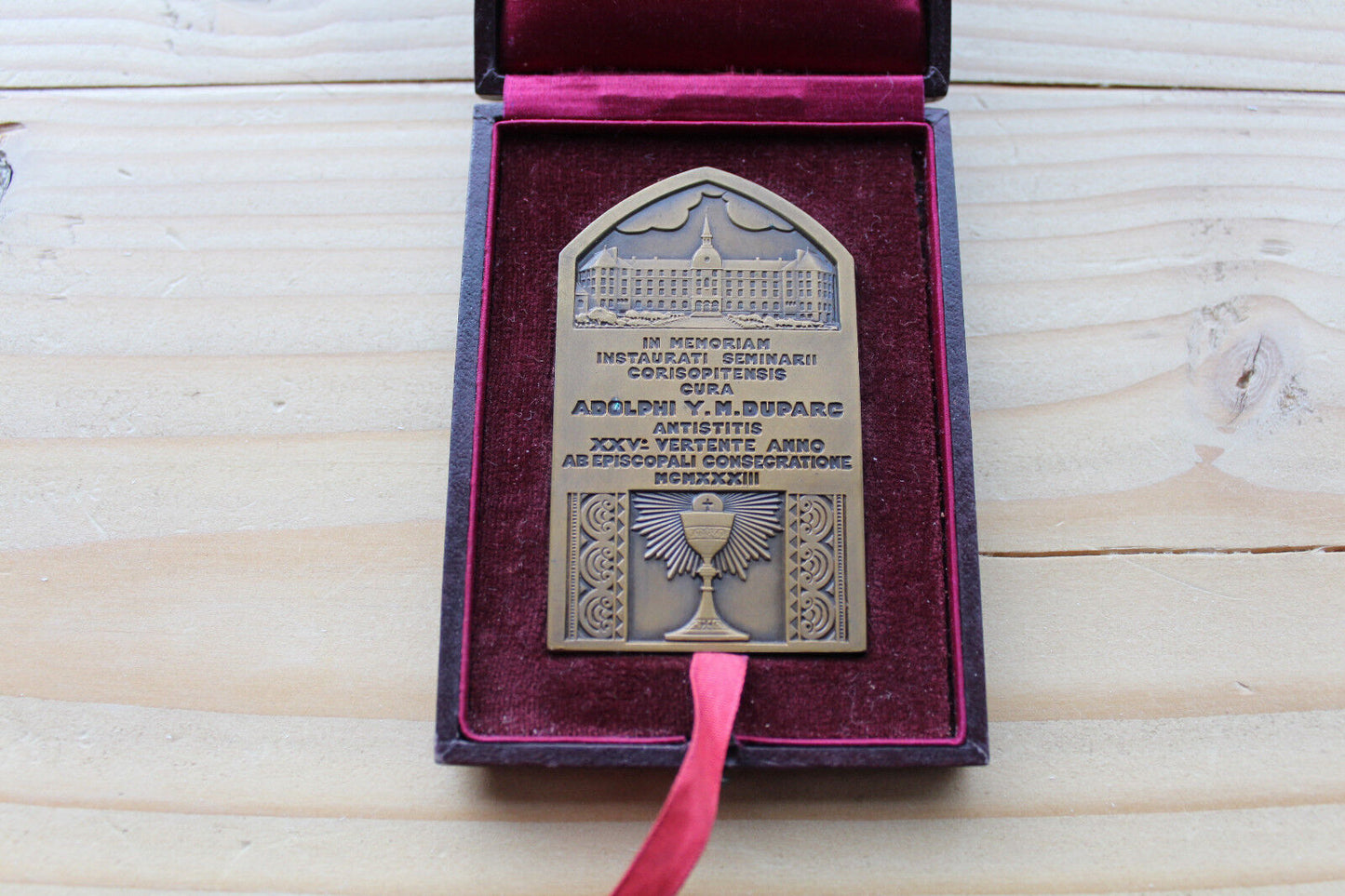 Ancienne Médaille Bronze Bazin ADOLPHE DUPARC Bretagne Quimper 1933