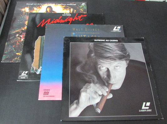 LOT LASERDISC   DUTRONC   FANTASIA   MIDNIGHT EXPRESS   LE LIVRE DE LA JUNGLE
