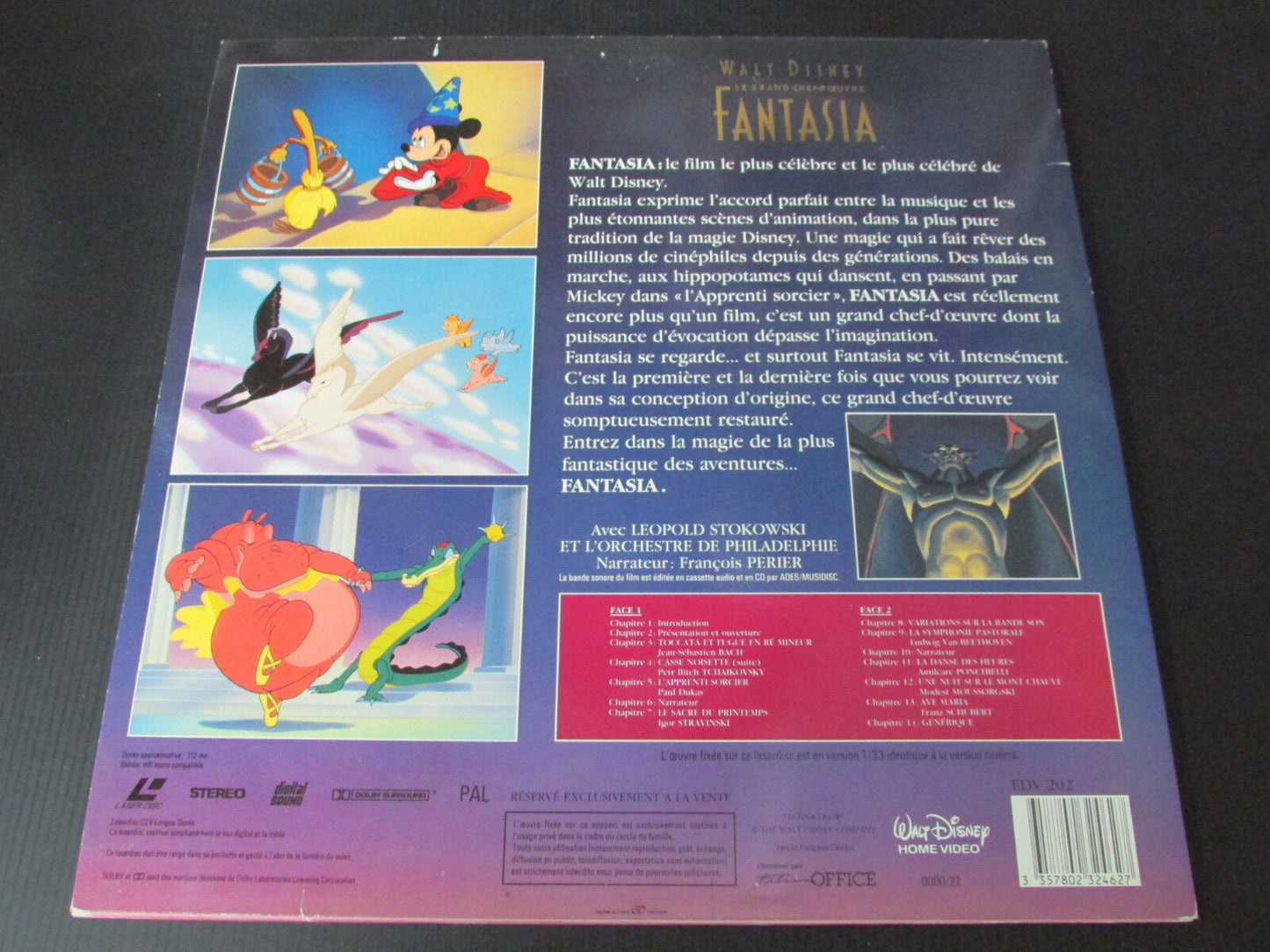 LOT LASERDISC DUTRONC FANTASIA MIDNIGHT EXPRESS LE LIVRE DE LA JUNGLE