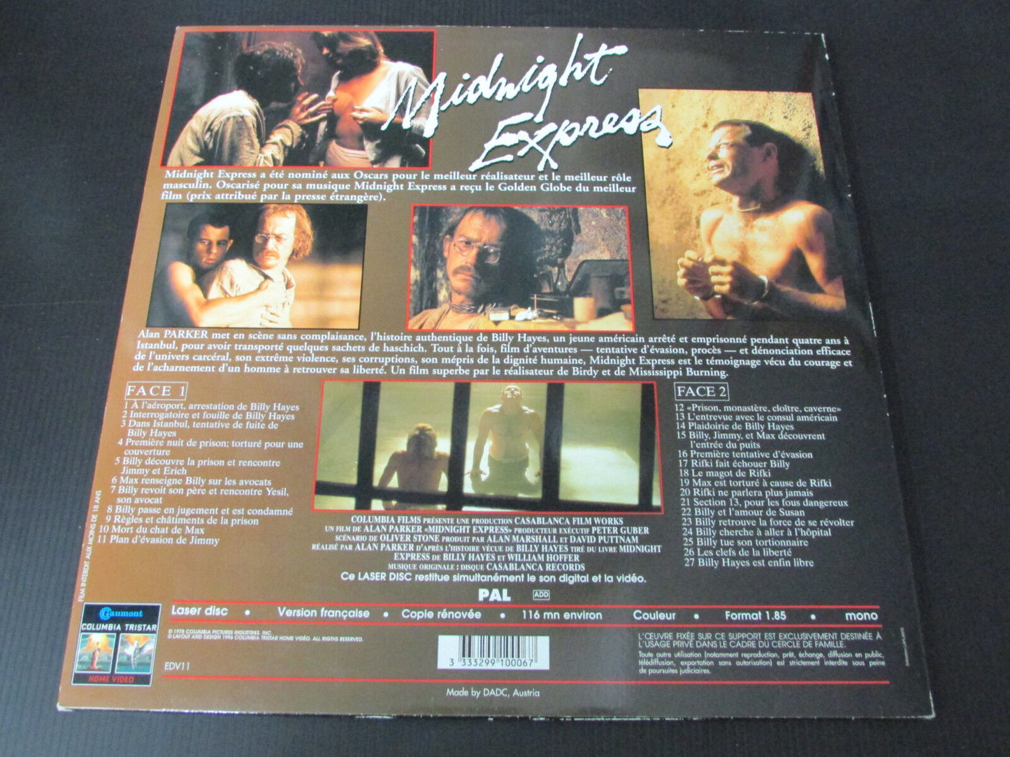 LOT LASERDISC DUTRONC FANTASIA MIDNIGHT EXPRESS LE LIVRE DE LA JUNGLE