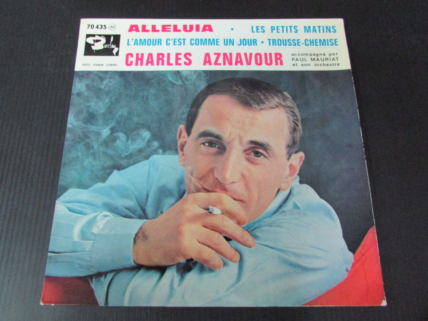 CHARLES AZNAVOUR EP 45T 7" ALLELUIA BARCLAY 70435