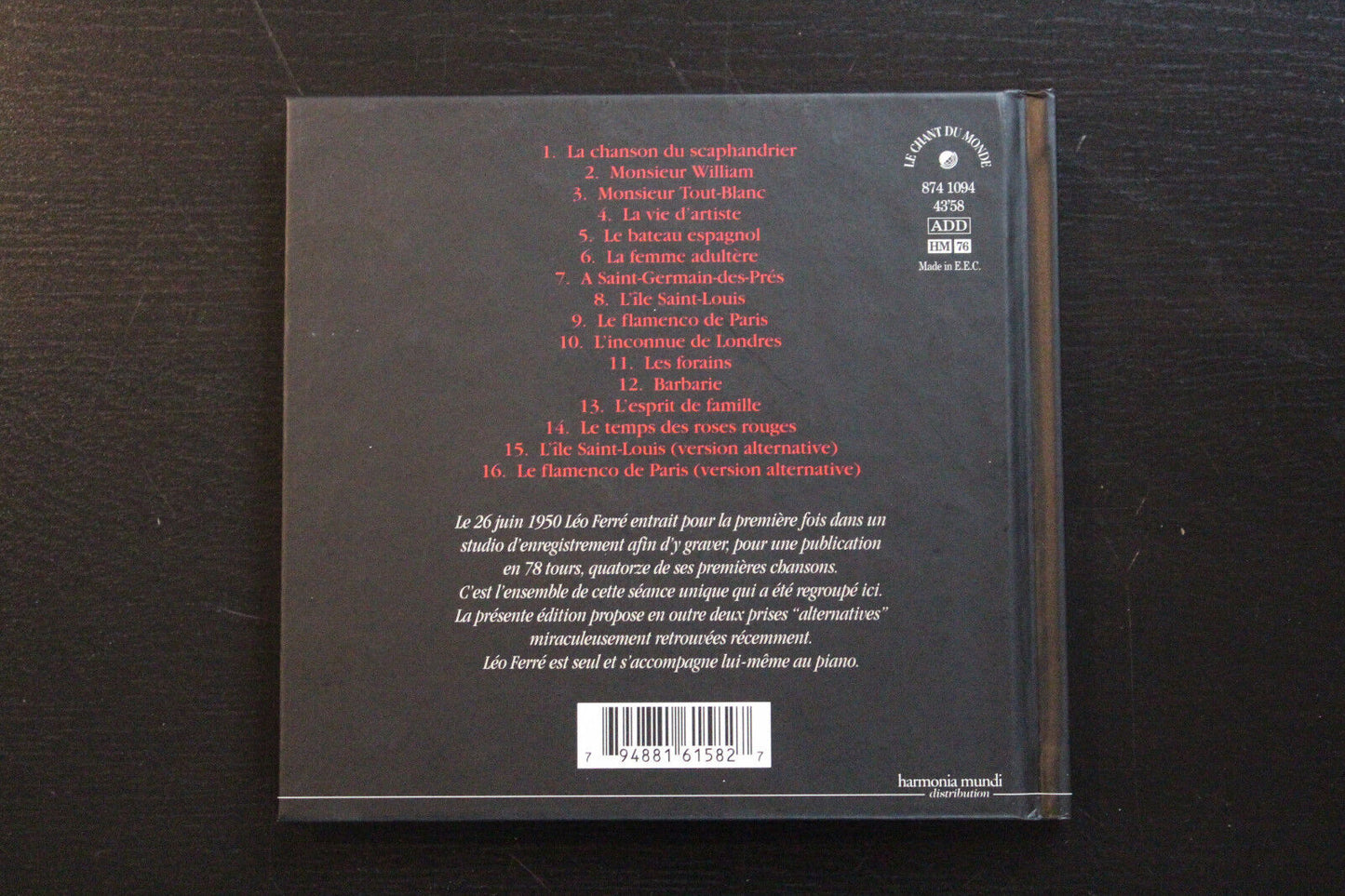 LEO FERRE Joli LOT DE 5 CD avec LIVRETS