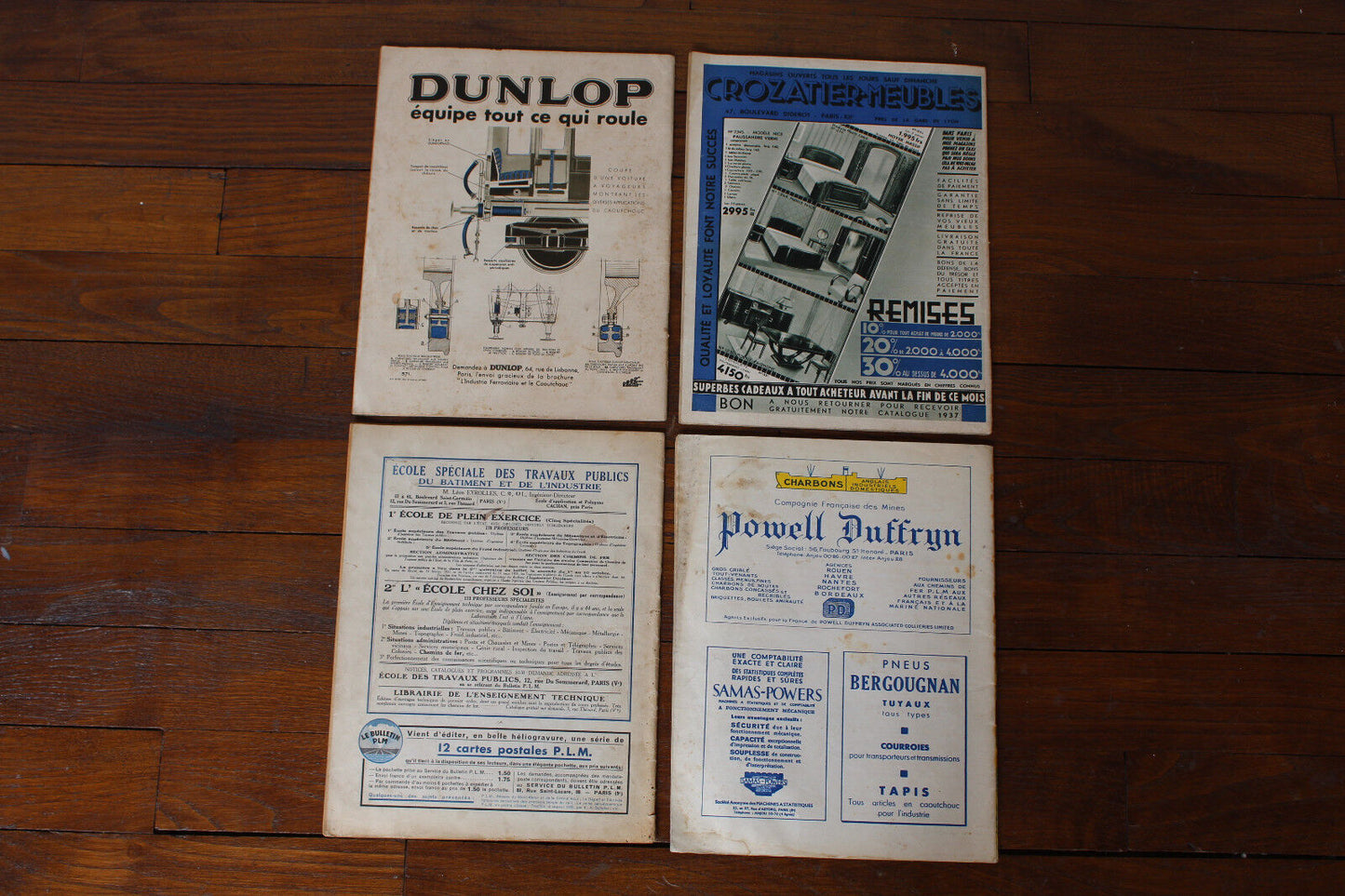 LE BULLETIN PLM Lot de 8 numéros (1934 - 1937) + 1 Livret Publicitaire TRAIN