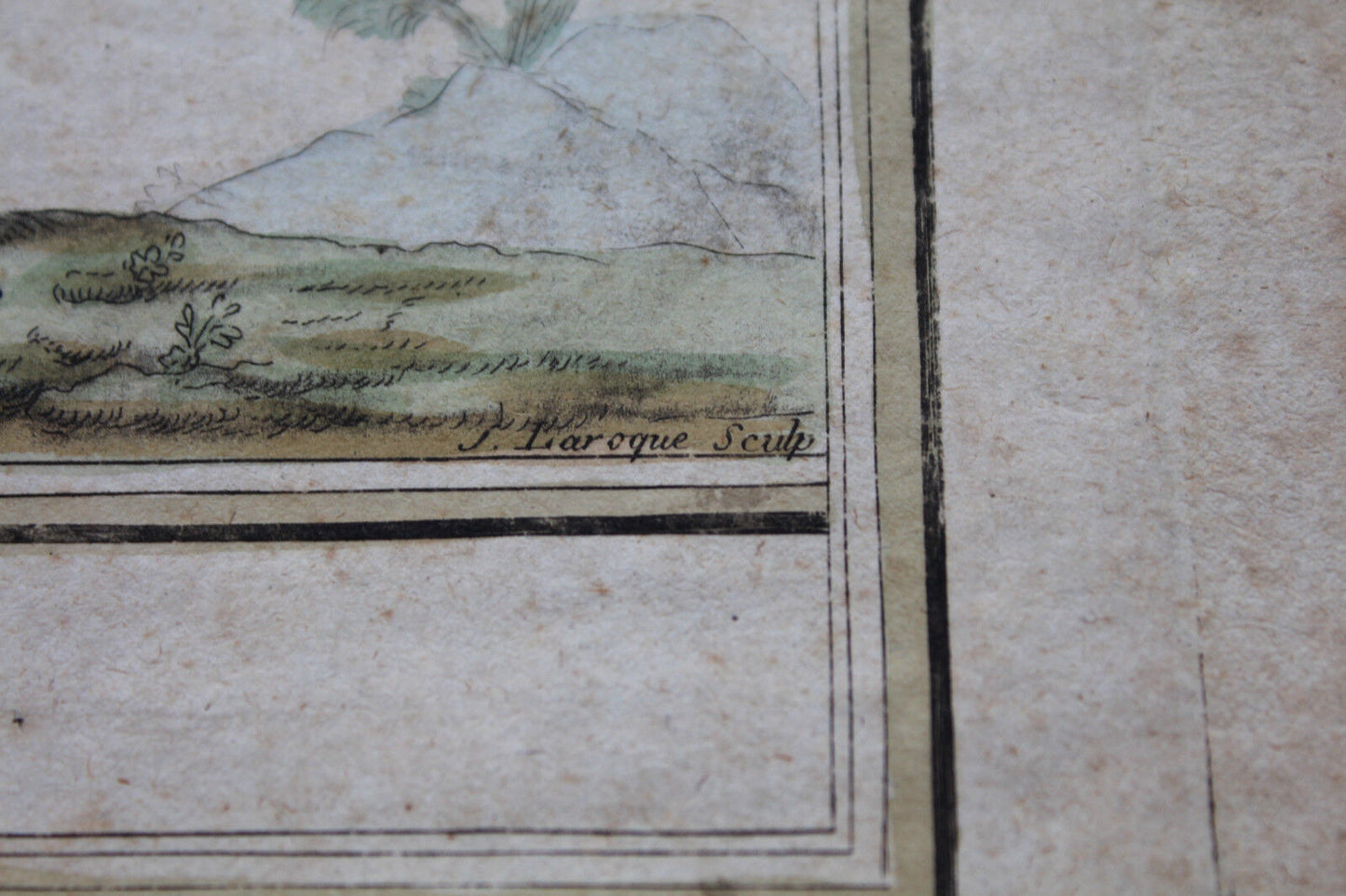 SAUVEUR / LAROQUE Lot 2 Anciennes Gravures Aquarellées XVIIIe INGRIEN INGRIENNE