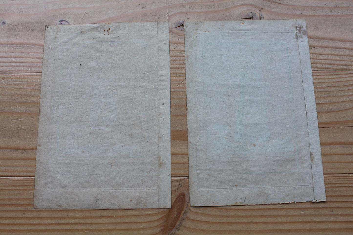 SAUVEUR / LAROQUE Lot 2 Anciennes Gravures Aquarellées XVIIIe INGRIEN INGRIENNE