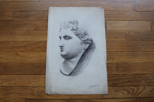 Dessin Académique Ecole Beaux Arts Signés BEHIN début XXème Lot 11 feuilles