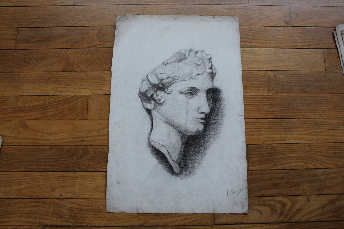 Dessin Académique Ecole Beaux Arts Signés BEHIN début XXème Lot 11 feuilles