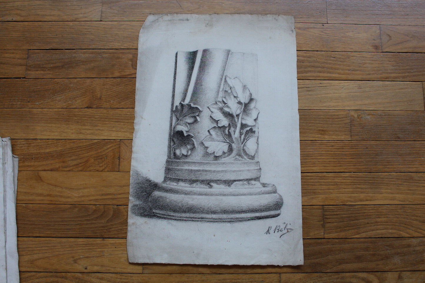 Dessin Académique Ecole Beaux Arts Signés BEHIN début XXème Lot 11 feuilles