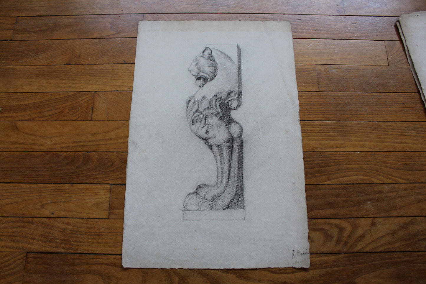 Dessin Académique Ecole Beaux Arts Signés BEHIN début XXème Lot 11 feuilles