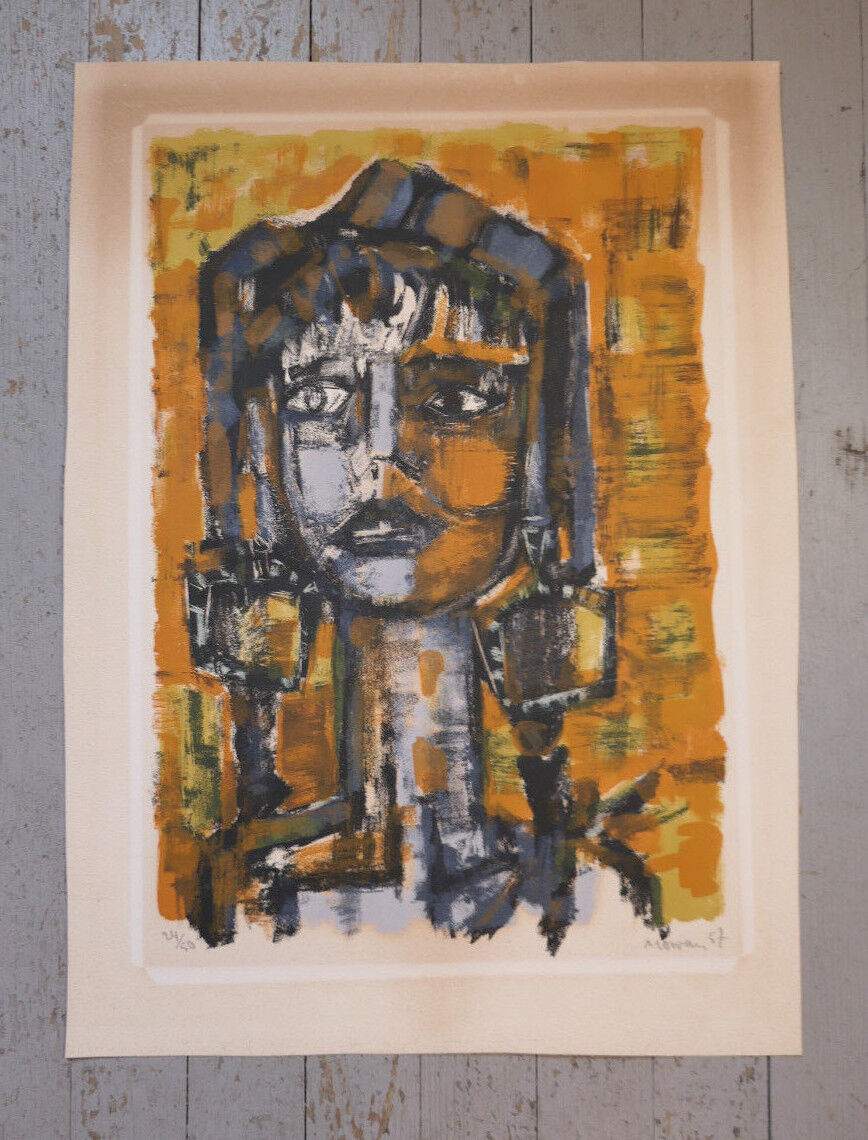 LITHOGRAPHIE JEAN-JACQUES MORVAN (1928-2005) SIGNEE NUMEROTEE 24/50 1957