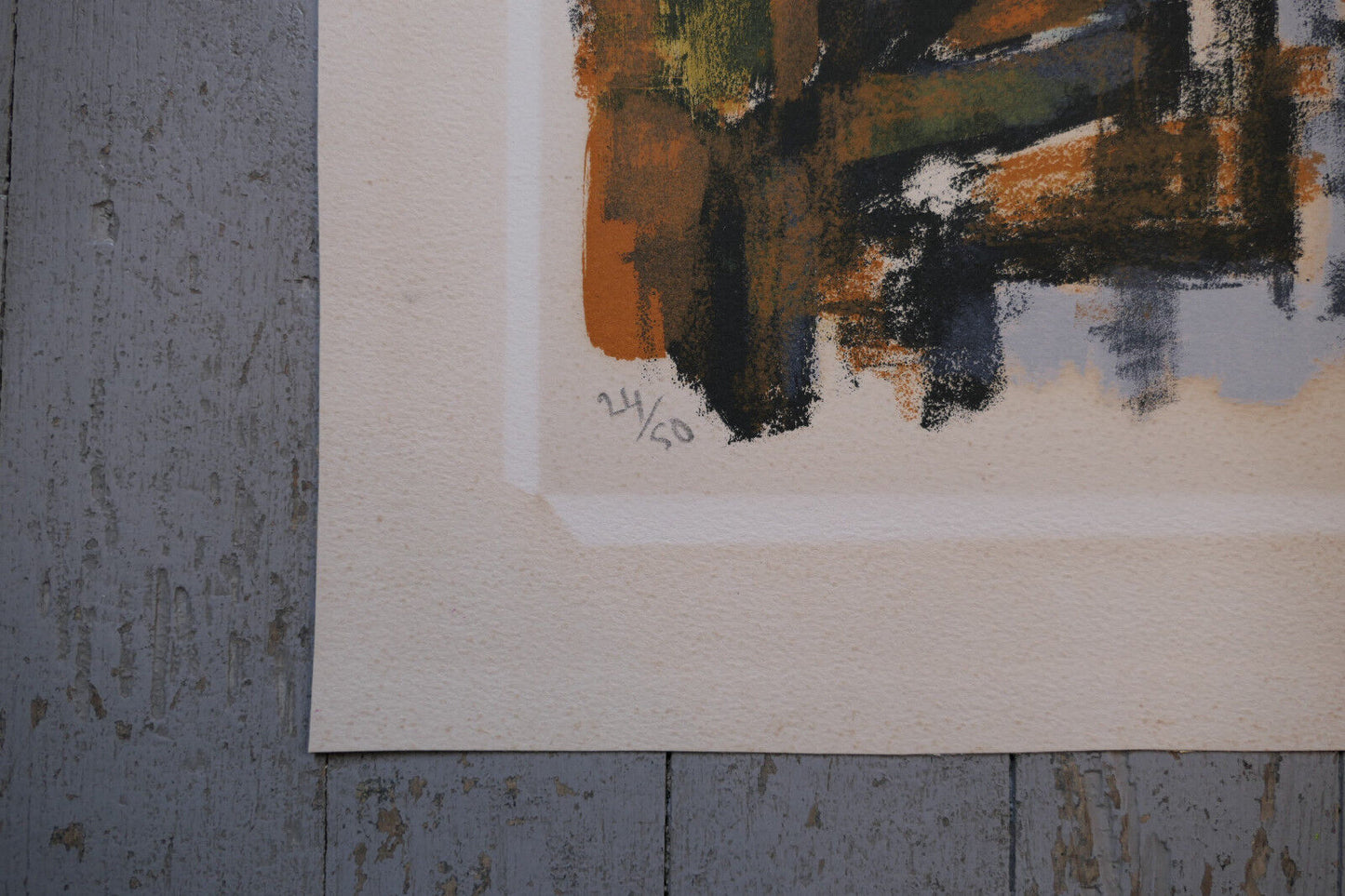 LITHOGRAPHIE JEAN-JACQUES MORVAN (1928-2005) SIGNEE NUMEROTEE 24/50 1957