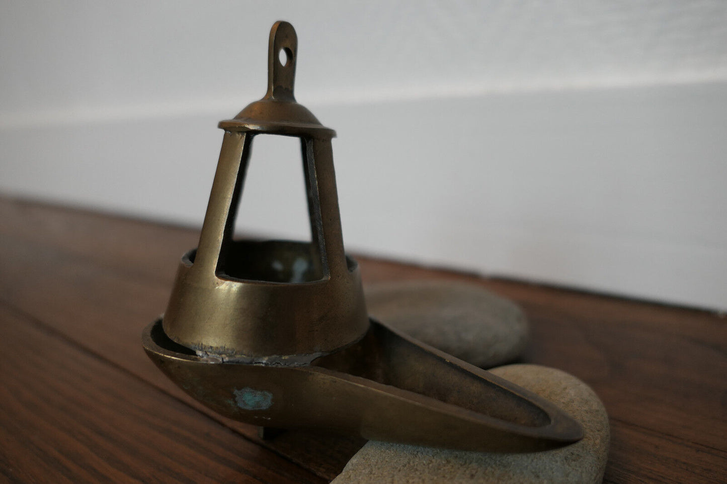 OLD BRASS OIL LAMP LATE 19TH EARLY 20TH CENTURY