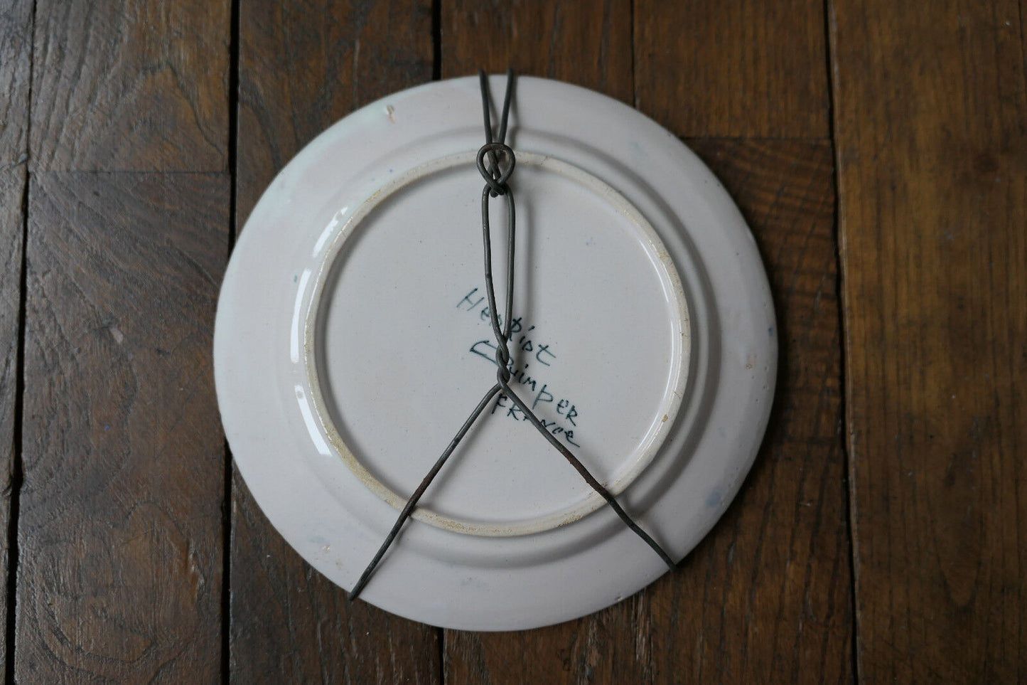 PAIRE DE PETITES ASSIETTES FAIENCE QUIMPER HENRIOT DEBUT XXe