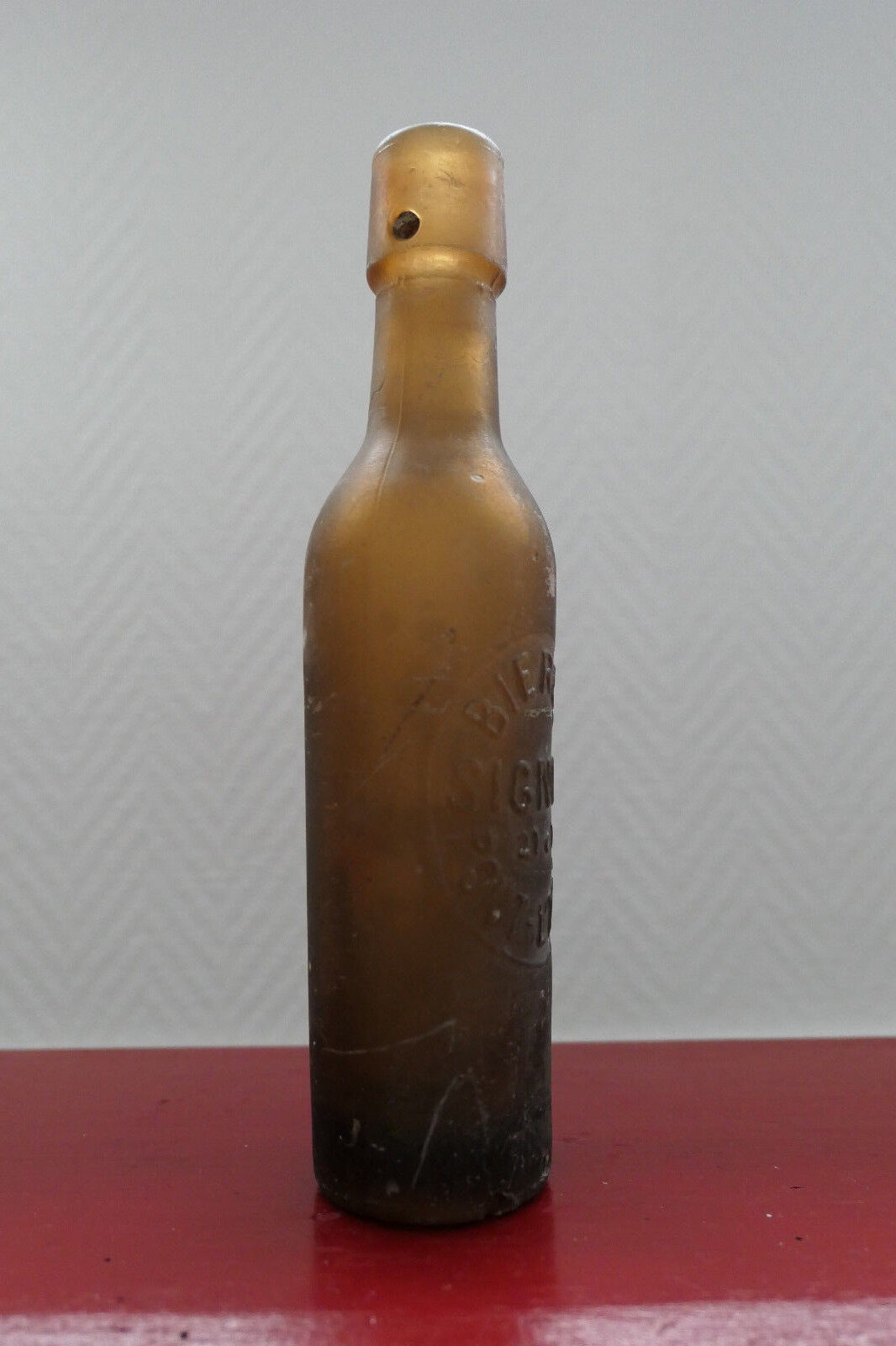 ANCIENNE BOUTEILLE VERRE BIERE 21CL SIGNOR PONT L'ABBE FINISTERE BRETAGNE