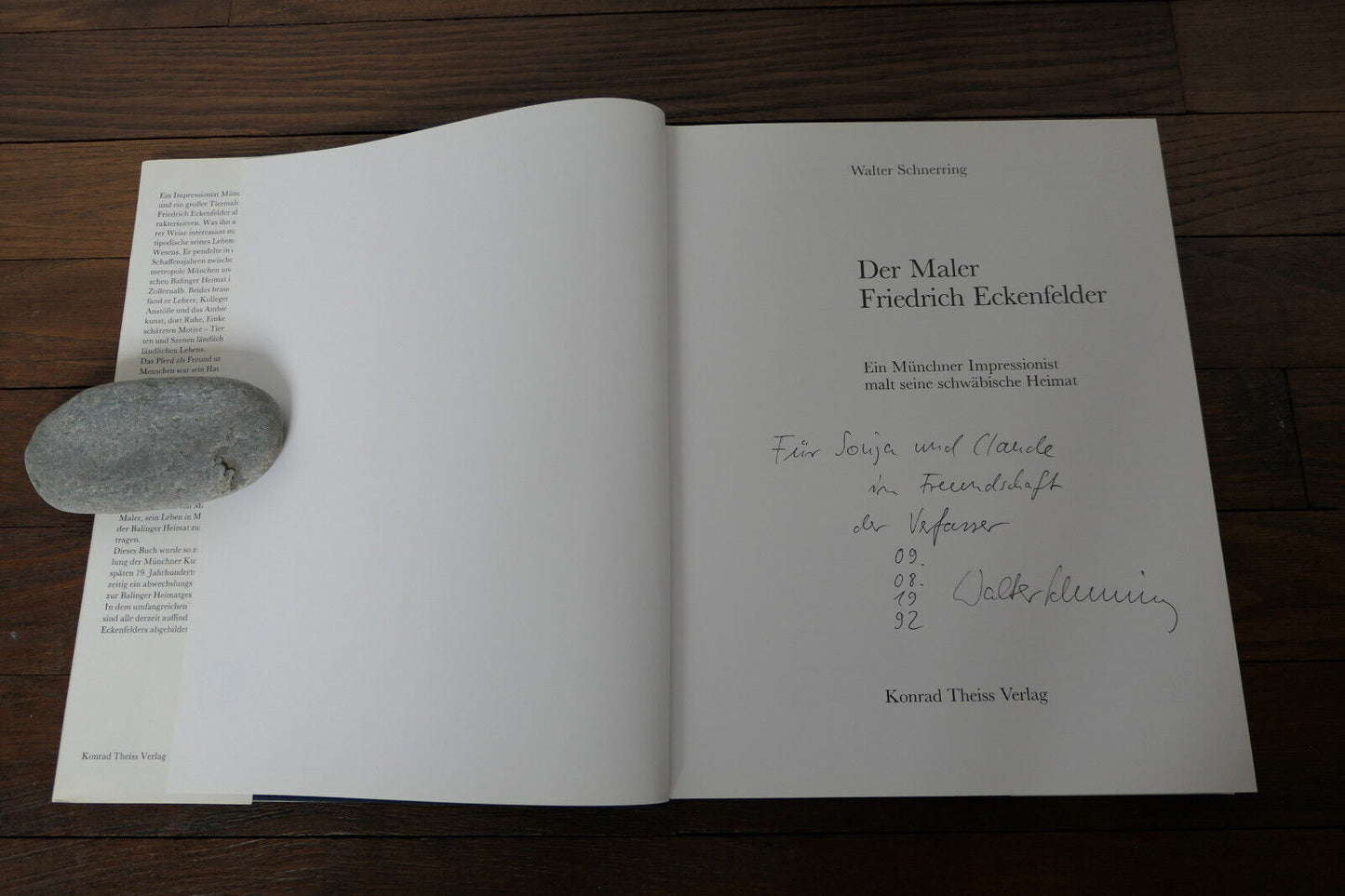 WALTER SCHNERRING DER MALER FRIEDRICH ECKENFELDER 1984 SIGNED