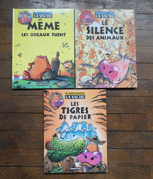 LOT DE 3 BD LA VACHE DE MOOR / DESBERG