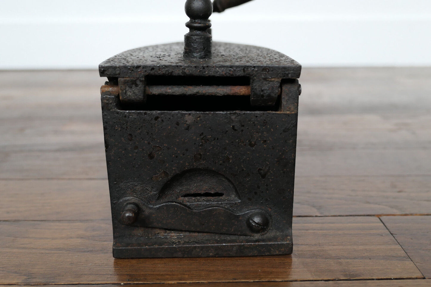 ANCIEN FER A REPASSER FONTE ET BOIS XIXe ANTIQUE