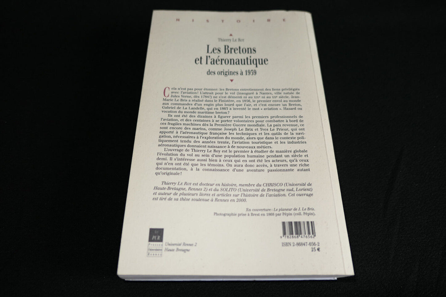 LES BRETONS ET L'AERONAUTIQUE DES ORIGINES A 1939 THIERRY LE ROY 2002 AVIATION