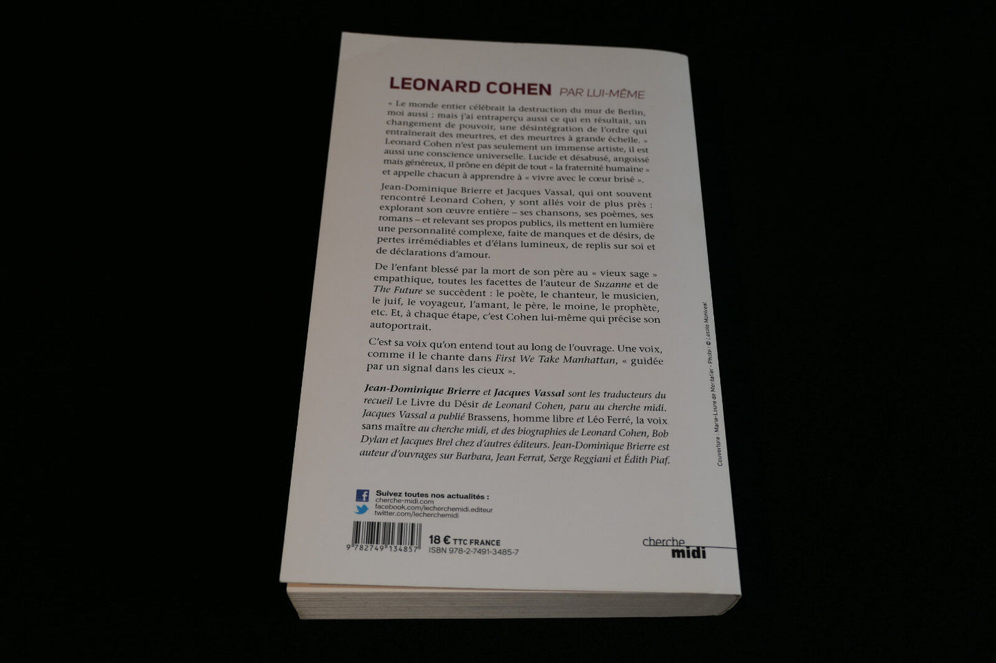 LEONARD COHEN PAR LUI MEME CHERCHE MIDI 2016