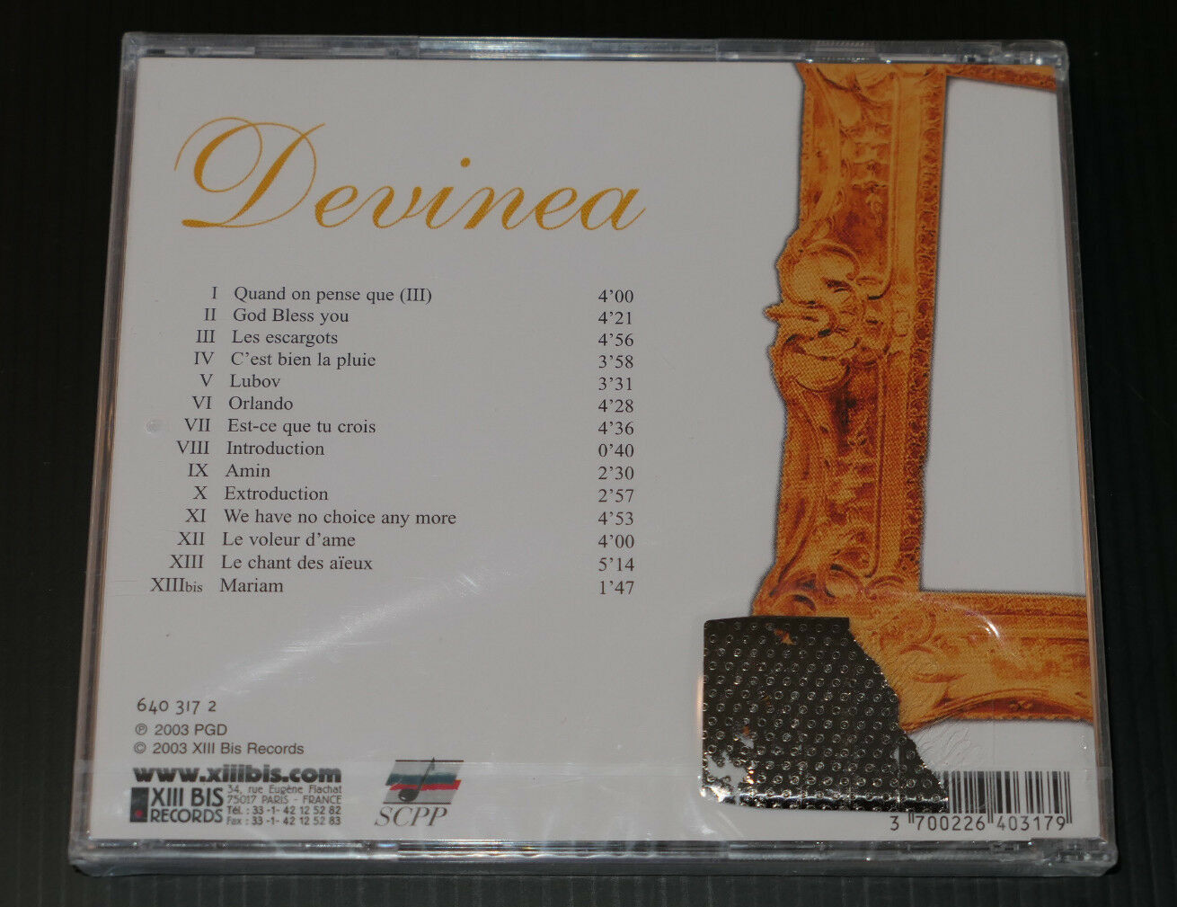 CD DEVINEA - THE GUIMARD DELAUNAY PROCESS - 2003
